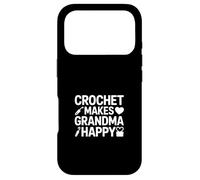 Custodia per iPhone 17 Pro Crochet Rende Nonna Felice Divertente Crochet Nana
