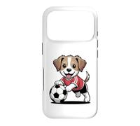 Custodia per iPhone 17 Pro Cucciolo di cane carino che gioca a calcio