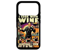 Custodia per iPhone 17 Pro Cucino con Wine Vintage Humor Culinary Wine Quote