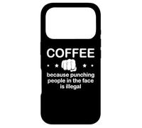 Custodia per iPhone 17 Pro Cup Coffee Because Punching People in the Face is Illegal
