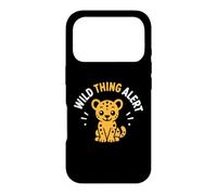 Custodia per iPhone 17 Pro Cute Animal Leopard quote Funny Wild Thing Alert