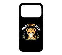 Custodia per iPhone 17 Pro Cute Animal Leopard quote Funny Wild Thing Alert