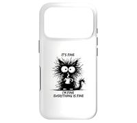 Custodia per iPhone 17 Pro Cute Black Cat It's Fine I'm Fine Everything Is Fine Funny