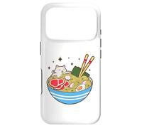 Custodia per iPhone 17 Pro Cute Cat Eating Ramen Bowl Kawaii Food