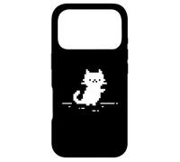 Custodia per iPhone 17 Pro Cute Cat Minimal Pixel Art Nostalgic Retro 8-bit Gamer