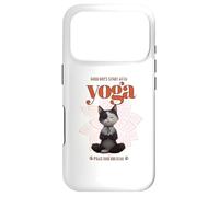 Custodia per iPhone 17 Pro Cute Cat Yoga Spiritual Meditation Zen Balance Namaste OM