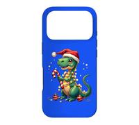 Custodia per iPhone 17 Pro Cute Christmas T-Rex Shirt Dinosaur Lights & Candy Cane