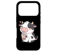Custodia per iPhone 17 Pro Cute Cow Bubble Tea Kawaii Anime Cows Lover Girls