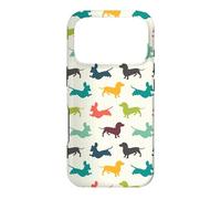 Custodia per iPhone 17 Pro Cute Funny Womens Jumping Multicolor Dachshund Lover Pattern