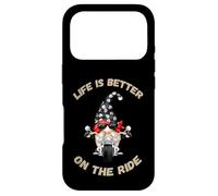 Custodia per iPhone 17 Pro Cute Gnome For Oldschool Biker - Life Is Better On The Ride