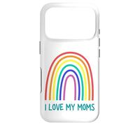 Custodia per iPhone 17 Pro Cute "I Love My Moms" Rainbow Family Two Mothers 2 Mommies