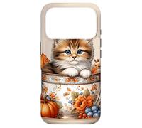Custodia per iPhone 17 Pro Cute Kitten Kawaii Cats Fall Coffee Mug Autumn Thanksgiving