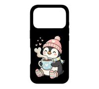 Custodia per iPhone 17 Pro Cute Penguin Hot Cocoa Winter Beanie Scarf Socks
