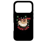 Custodia per iPhone 17 Pro Cute Sloth Sleeping on a Tree Branch Lazy Relax