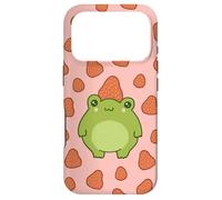 Custodia per iPhone 17 Pro Cute Strawberry Frog Pastel Kawaii Cottagecore Aesthetic