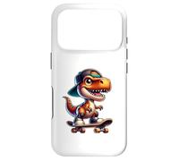 Custodia per iPhone 17 Pro Cute T-Rex Skateboard Baby Dinosaur Cartoon for Kids