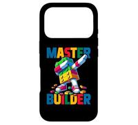 Custodia per iPhone 17 Pro Dabbing Blocks Bricks Building Kids Boys Fun Master Builder