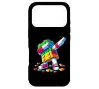 Custodia per iPhone 17 Pro Dabbing Building Blocks Brick Toy Dab Dance Kids Boys & Men