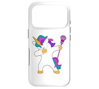 Custodia per iPhone 17 Pro Dabbing Unicorn Lacrosse LAX maglietta divertente regalo