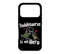 Custodia per iPhone 17 Pro Daddysaurus è il mio eroe Cute Doodle Kids Dad Dino Lovers