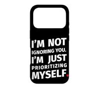 Custodia per iPhone 17 Pro "Dare priorità a me stesso" divertente dire merchandising