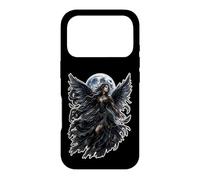 Custodia per iPhone 17 Pro Dark Gothic Angel Wings Moon Fantasy Art Aesthetic