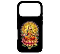 Custodia per iPhone 17 Pro Dea Lakshmi Vetro Colorato Mitologia Indù Induismo