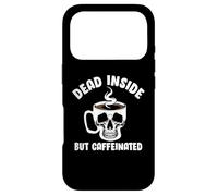 Custodia per iPhone 17 Pro Dead Inside But Caffeinated Skeleton Coffee Lover Baristas