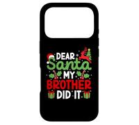 Custodia per iPhone 17 Pro Dear Santa My Brother Did It Divertente Natale Bambini Ragazzi Ragazze