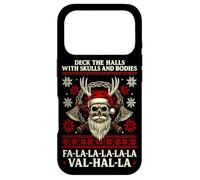 Custodia per iPhone 17 Pro Deck natalizio vichingo The Halls With Skulls Warrior Xmas