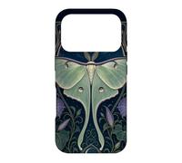 Custodia per iPhone 17 Pro Design Art Nouveau Luna Moth Moon Morning Glory