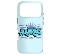 Custodia per iPhone 17 Pro Design Colorato del Segno Zodiacale dell'Acquario