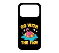 Custodia per iPhone 17 Pro Design con fenicottero rosa "Go With The Flow"