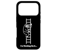 Custodia per iPhone 17 Pro Design divertente con scritta in inglese "I'm Working On It"