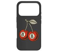 Custodia per iPhone 17 Pro Design vintage a 8 palline da biliardo stile retrò con ciliegie