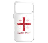 Custodia per iPhone 17 Pro Deus Vult Dio vuole Cavaliere Templare Latino