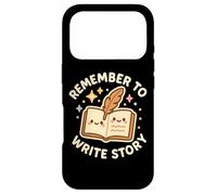 Custodia per iPhone 17 Pro Diario divertente con scritta in inglese "Remember to Write Story"