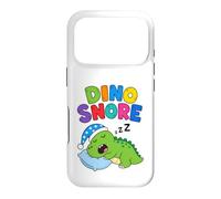 Custodia per iPhone 17 Pro Dino Snore - Divertente dinosauro che dorme T-rex Dino Lover per bambini