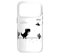 Custodia per iPhone 17 Pro Dino T-Rex Dinosaur Pixel Gioco No Internet offline Divertente Uomini