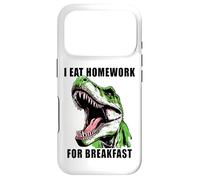 Custodia per iPhone 17 Pro Dinosaur School Kids Humor - I Eat Homework for Breakfast