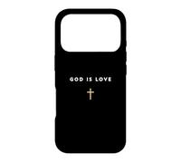 Custodia per iPhone 17 Pro Dio è amore Giovanni 4:8 Citazione cristiana Croce di Gesù