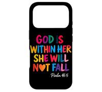 Custodia per iPhone 17 Pro Dio è dentro di lei e non cadrà Salmo 46:5