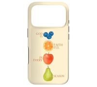 Custodia per iPhone 17 Pro Dio è fedele in ogni stagione Frutta Bibbia Versetto cristiano