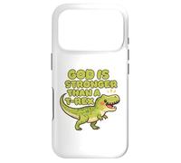 Custodia per iPhone 17 Pro Dio è più forte di un Trex Cute Dino Kids Christianity