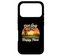Custodia per iPhone 17 Pro Disc Golf My Happy Place Sunset Frolf Player