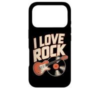 Custodia per iPhone 17 Pro Disco in vinile per chitarra I Love Rock