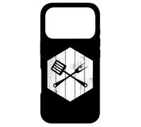 Custodia per iPhone 17 Pro Disegno di forchetta e cucchiaio scanalato a due punte