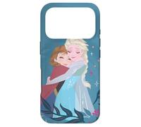 Custodia per iPhone 17 Pro Disney Frozen Anna ed Elsa Sister Hug Slate Blue