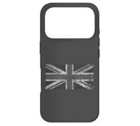 Custodia per iPhone 17 Pro Distressed Britain England Union Jack Flag on Gray Design