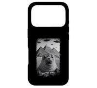 Custodia per iPhone 17 Pro Distressed Seal Selfie At Pyramids Funny Vintage UFO Alien